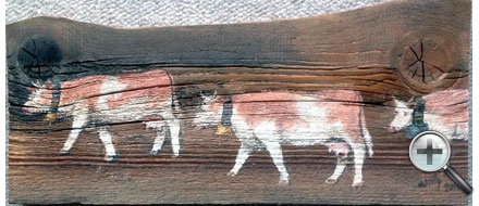 3 vaches sur vieux bois