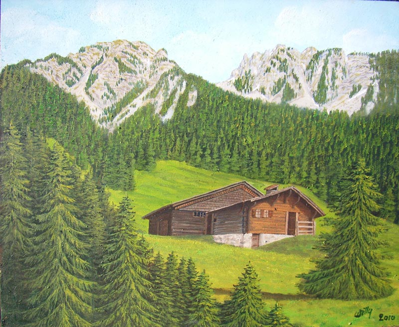 Peintures de chalets par willy läng Mountain idées chalet