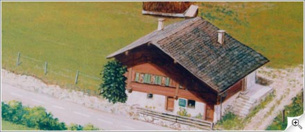 Notre chalet vu d'avion