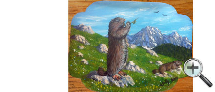 Marmottes sur cuir
