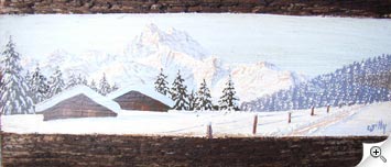 Dents du Midi et deux chalets