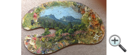 Paysage sur palette