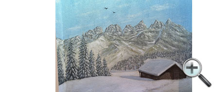 Fresque dans un saut de loup chalet Gstaad
