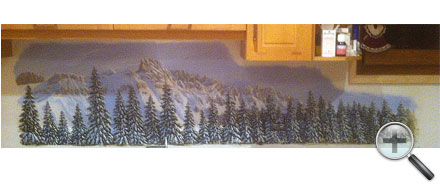 Fresque dans une cuisine de Morgins