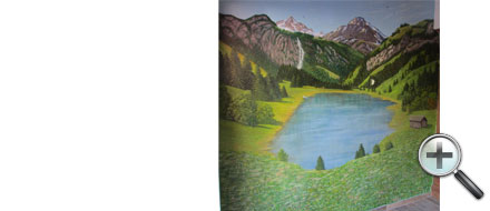 Peinture Lauenensee, fresque à la Rocaille aux Bossons