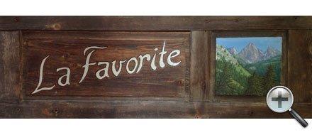 La Favorite, peinture sur volet