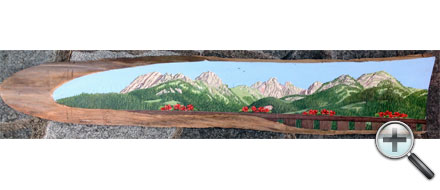 Montagnes et géraniums