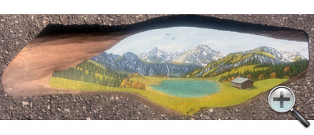 Lac et montagnes