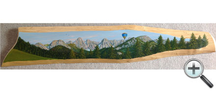 Montagnes et mongolfière