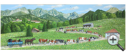 Poya avec paysage montagneux