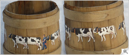 Seillon en bois pour le lait