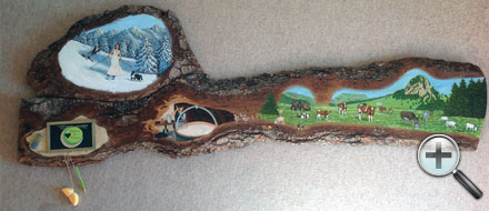 Paysage sur planche