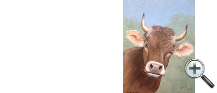 Vache sur bois