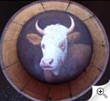 Portrait de vache dans un dietzet