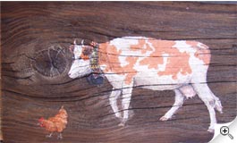 Vache et poule
