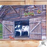 Vaches à l'étable