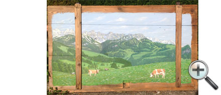 Paysage sur volet