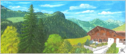 Ballade en montage - paysage sur bois