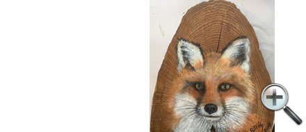 Renard sur bois