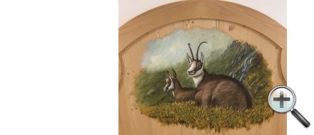 Chamois sur bois