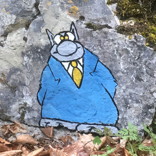 Le Chat, peinture sur rochers