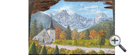 Paysage et église