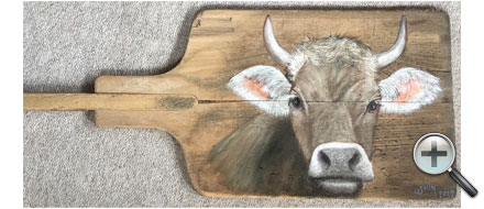 Zaza, huile sur planche à enfourner