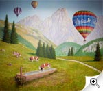 Peinture fresque ballons