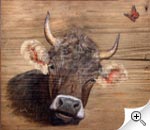 Peinture tête de vache
