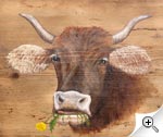Peinture tête de vache