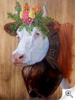 Peinture tête de vache
