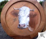 Peinture tête de vache