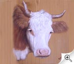 Peinture tête de vache