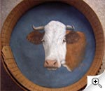 Peinture tête de vache