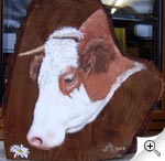 Peinture tête de vache