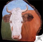 Peinture tête de vache